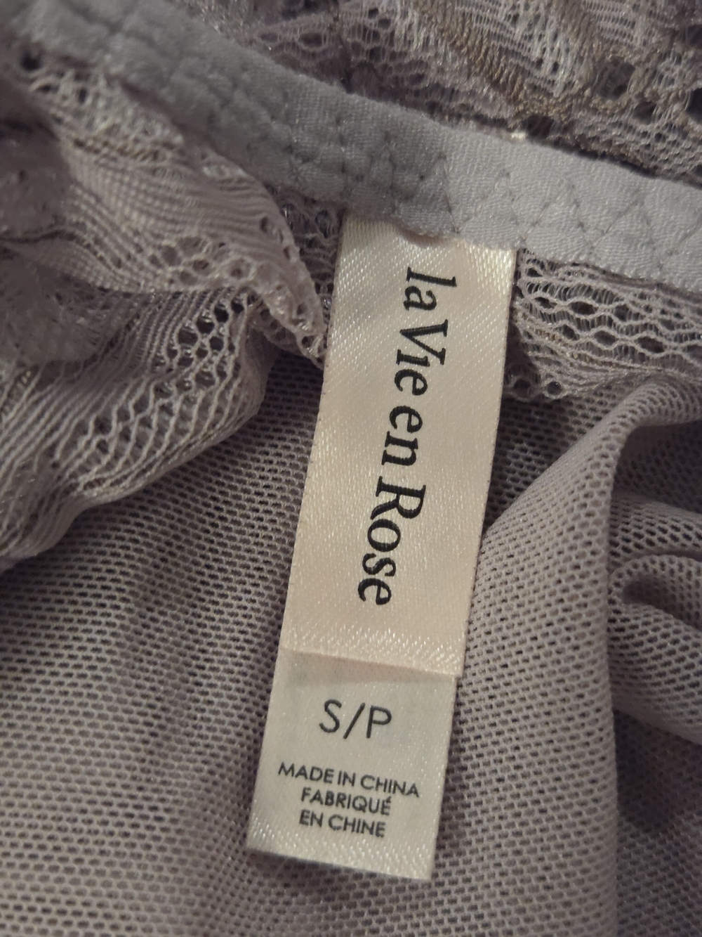La Vie En Rose Floral Lace and Mesh Babydoll In Dusty Rose - Picture 11 of 11